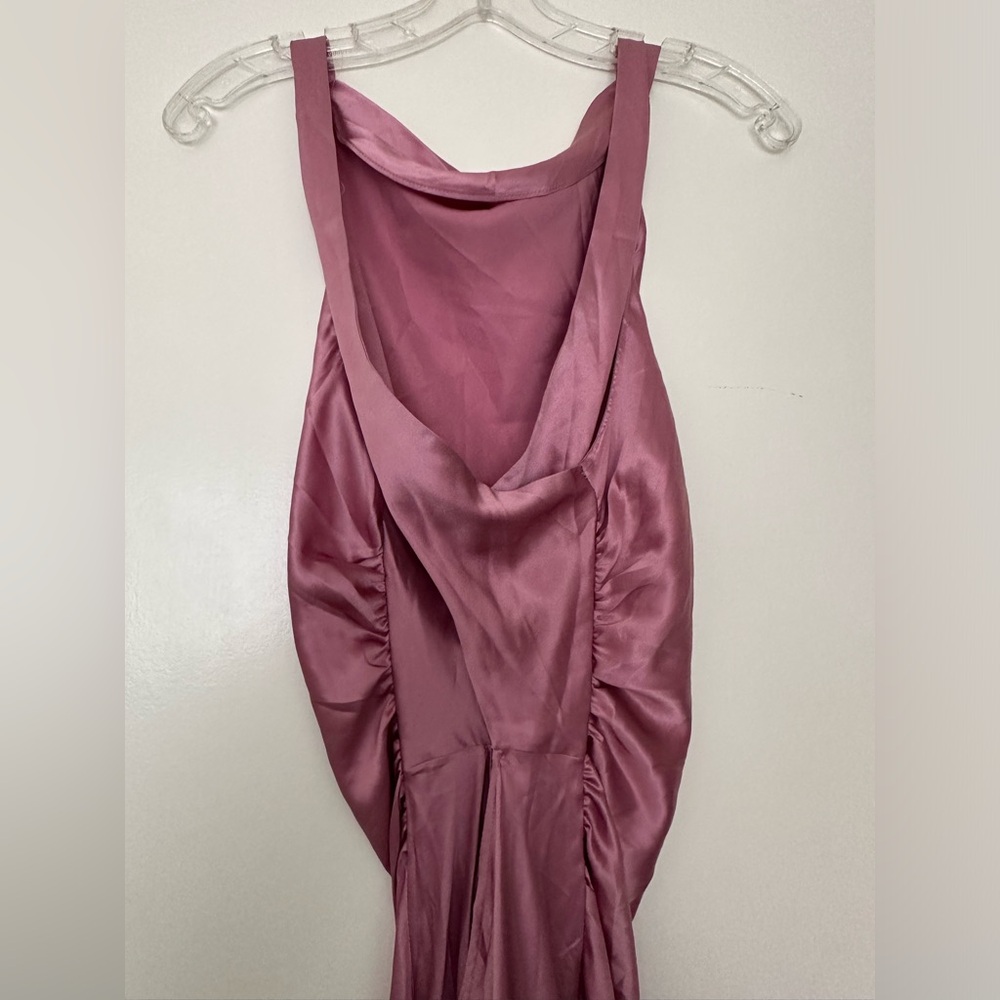 Reformation Cassette Satin Midi Dress in Sugar Plum - Picture 6 of 9